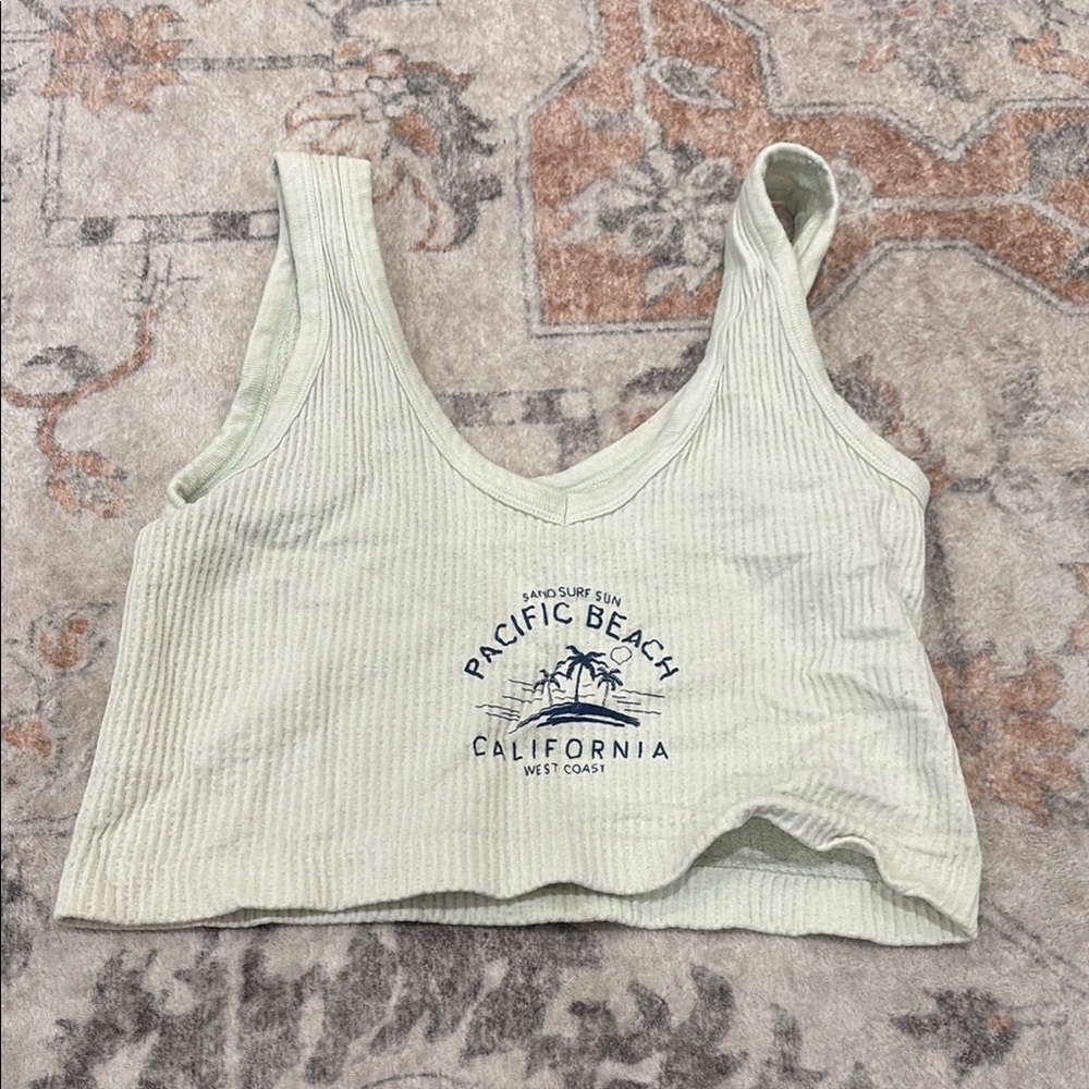 Women's Mint Green Crop Top